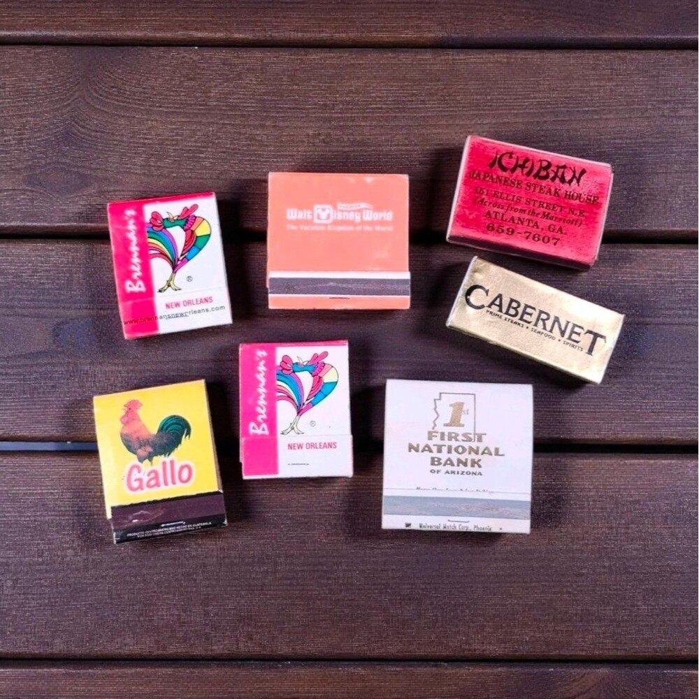 Vintage Matchbook Lot Disney Contemporary, Brennan’s, Gallo, Restaurants Bar